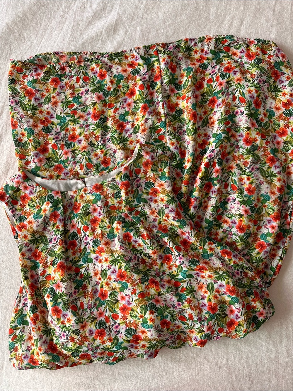 H&M - Tropical Print Mini Dress (size 8)
